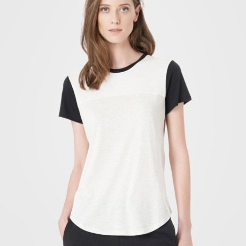 Vince Colorblock Shirt Tail Tee
